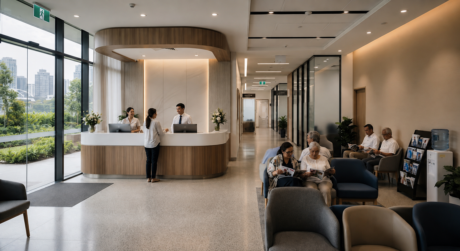 Modern clinic hospital background